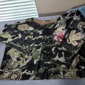 Made In Italy brand open neck loose shirt